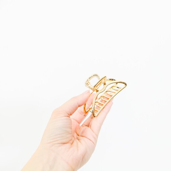 *Open Shape Claw Clip - Gold - Picture 6 of 9